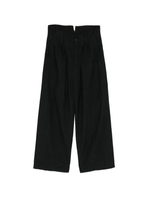 Nude:Masahiko Maruyama houndstooth-pattern pleated trousers