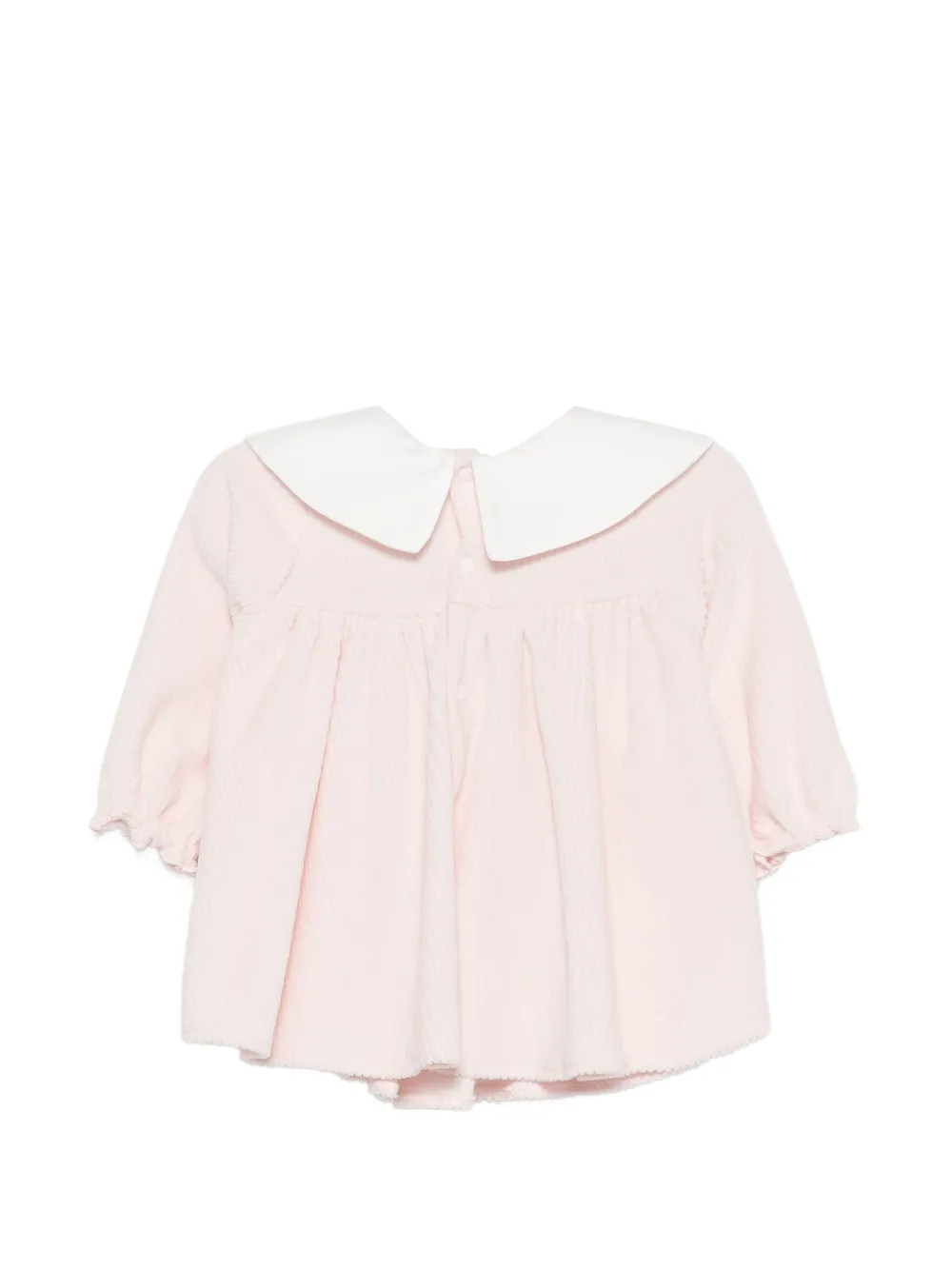 La Stupenderia scalloped-collar pleated dress Roze