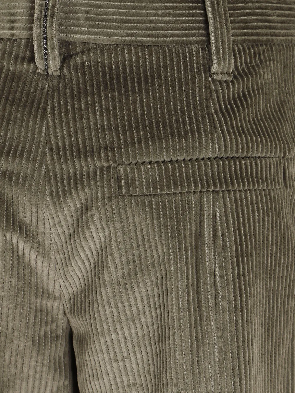 Brunello Cucinelli corduroy wide-leg trousers Groen