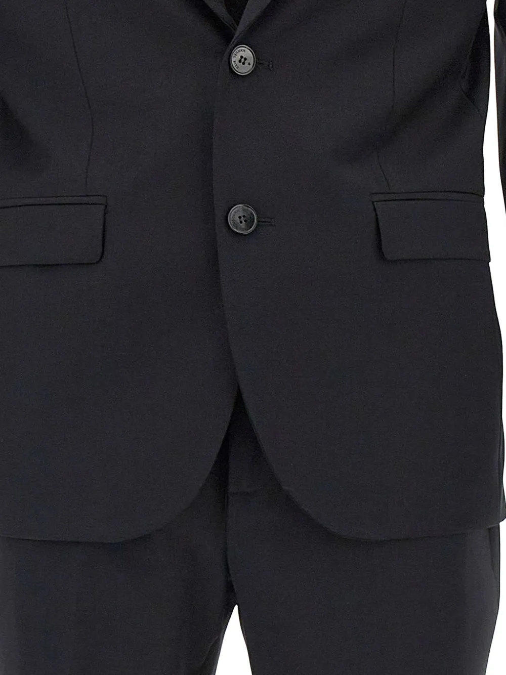 Manuel Ritz single-breasted slim-fit suit Zwart