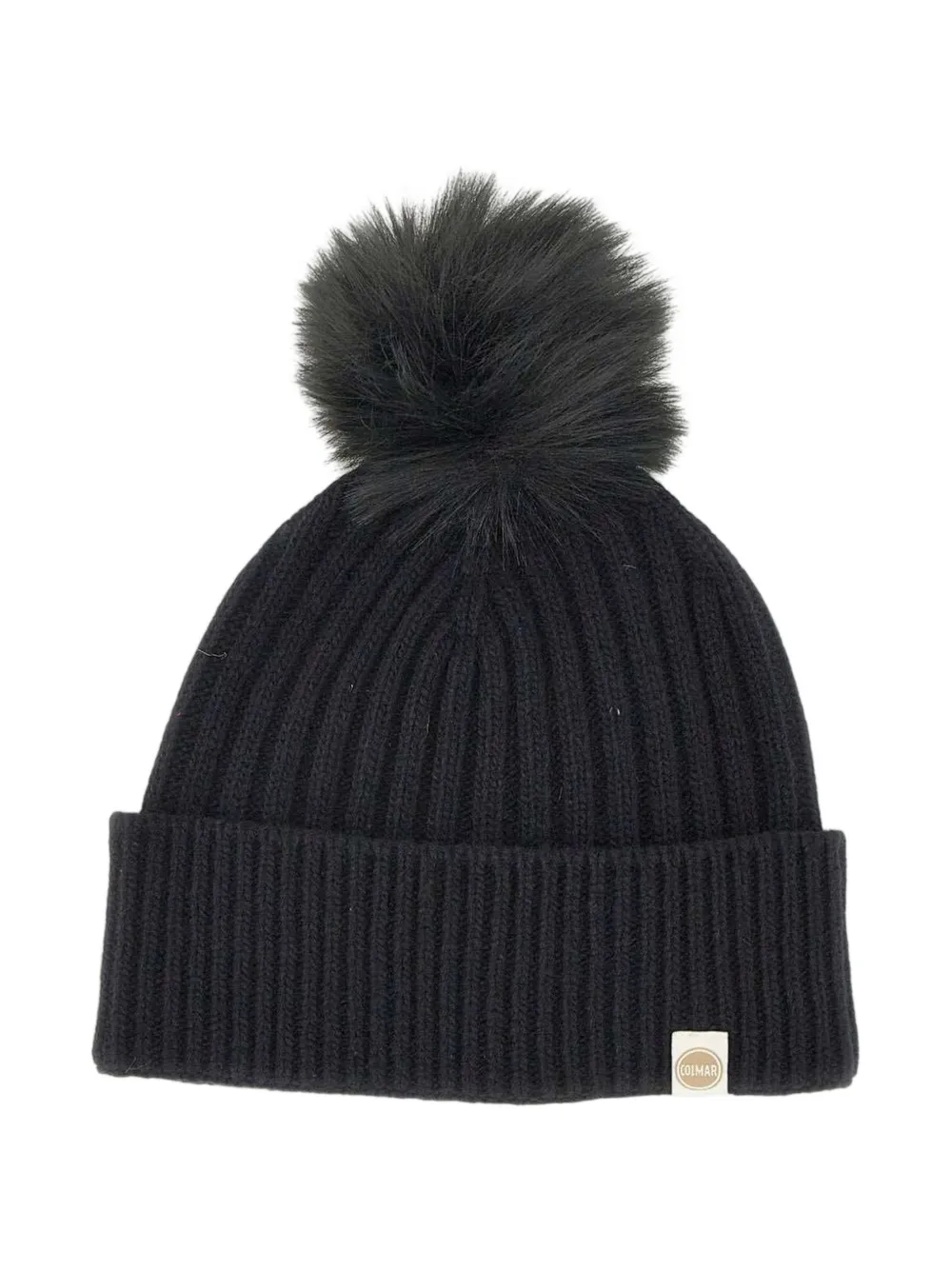Colmar pom-pom ribbed beanie hat · One Size