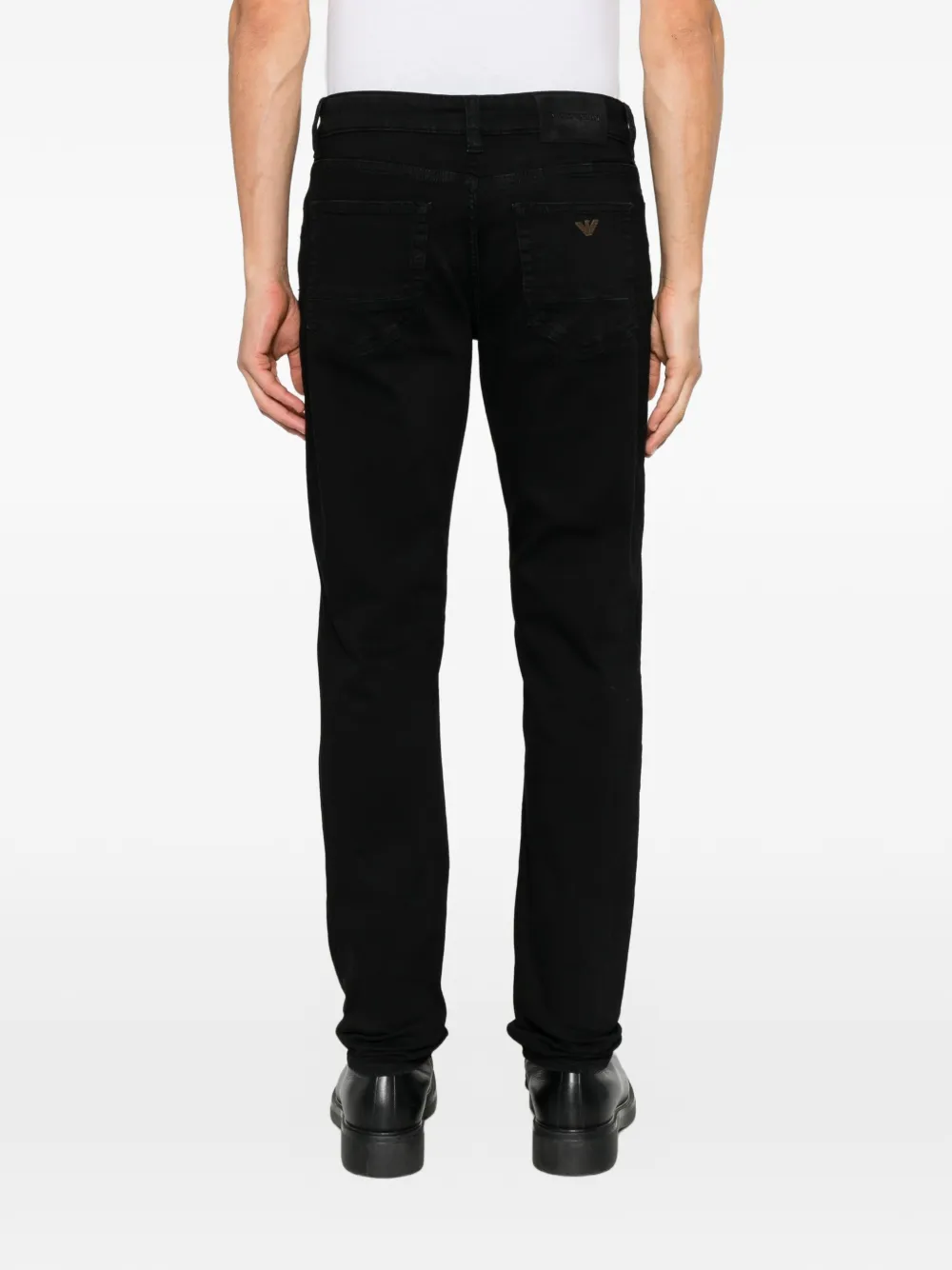 Emporio Armani Jeans met logoplakkaat Zwart