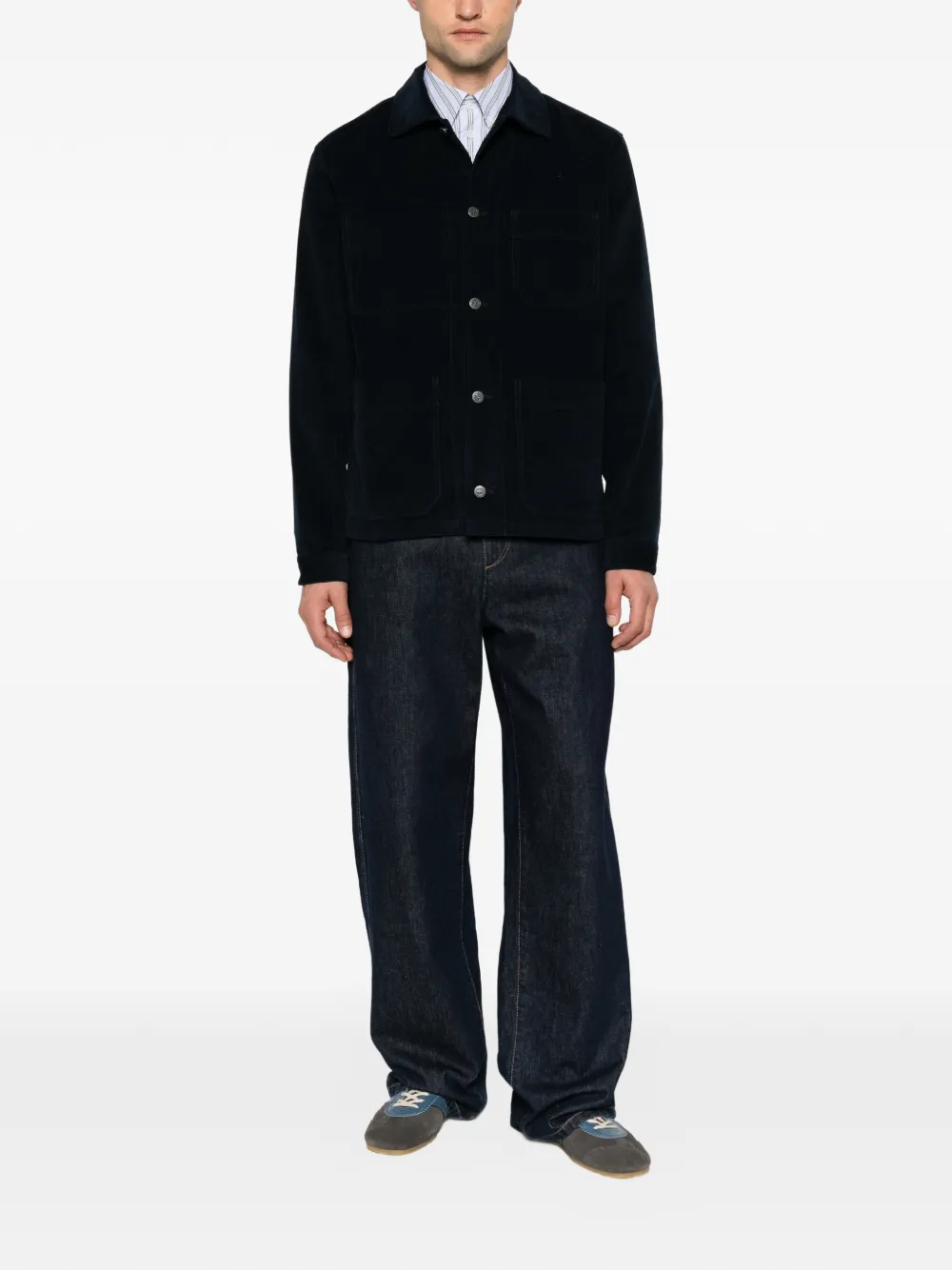 A.P.C. Rodney corduroy shirt jacket Blauw