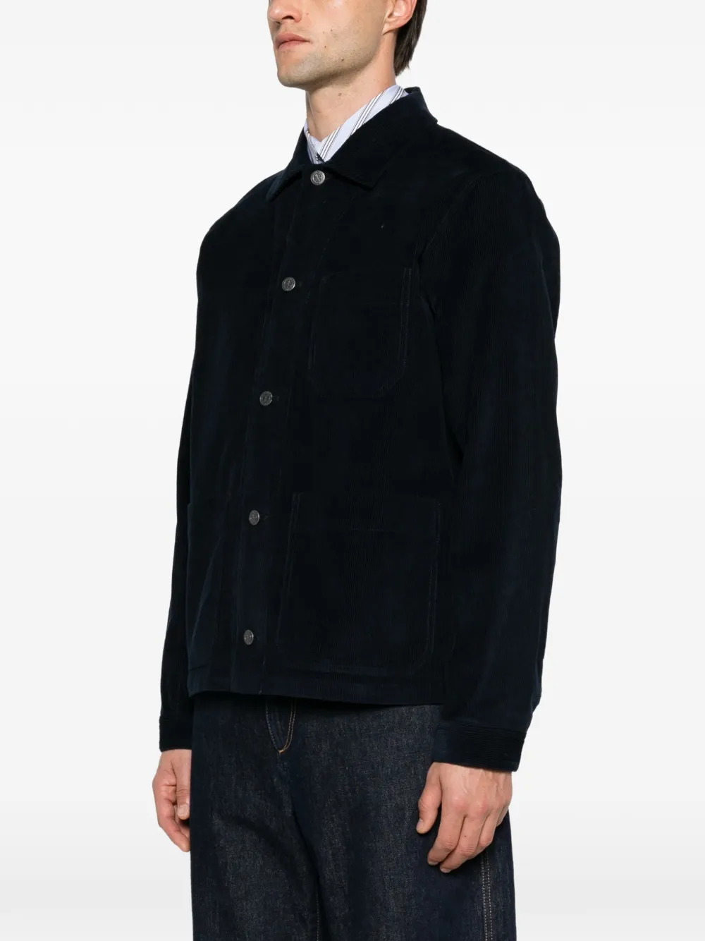 A.P.C. Rodney corduroy shirt jacket Blauw