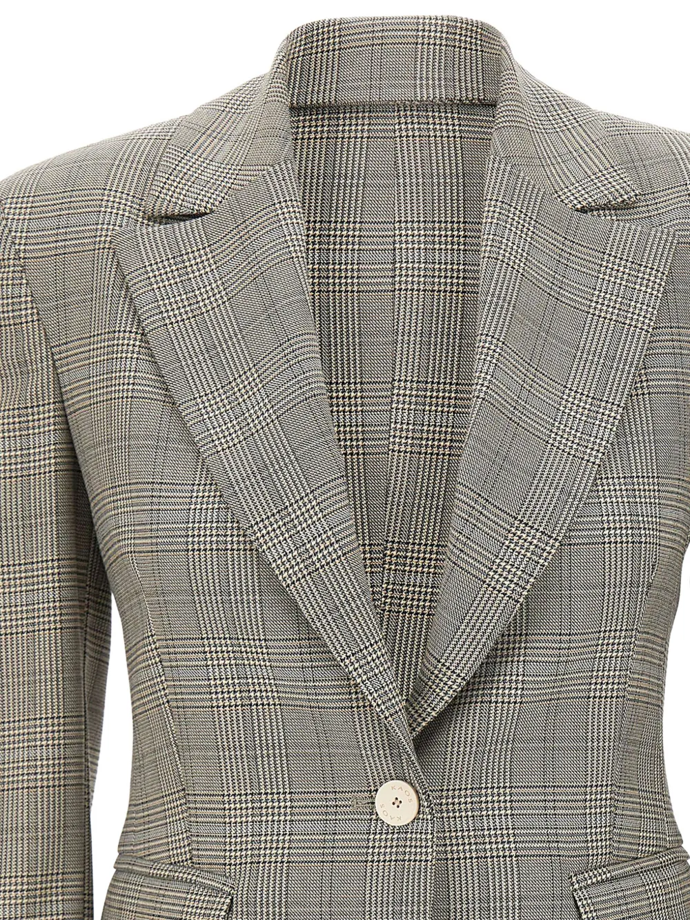 kaos Prince-of-Wales geruite blazer met enkele rij knopen Grijs