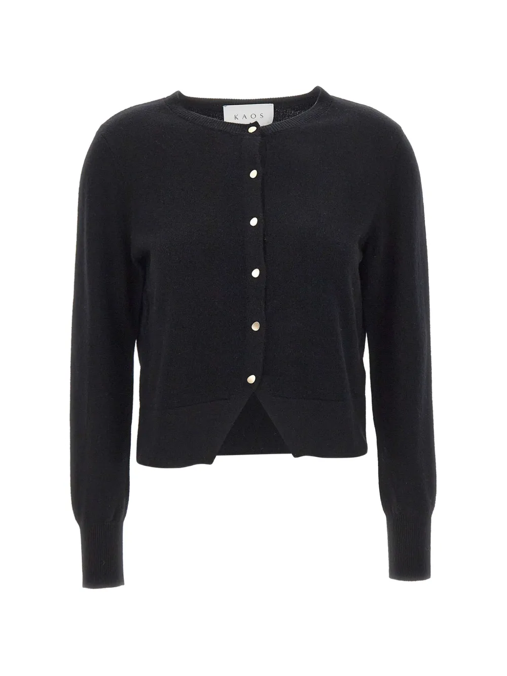 kaos slit-hem button-up cardigan