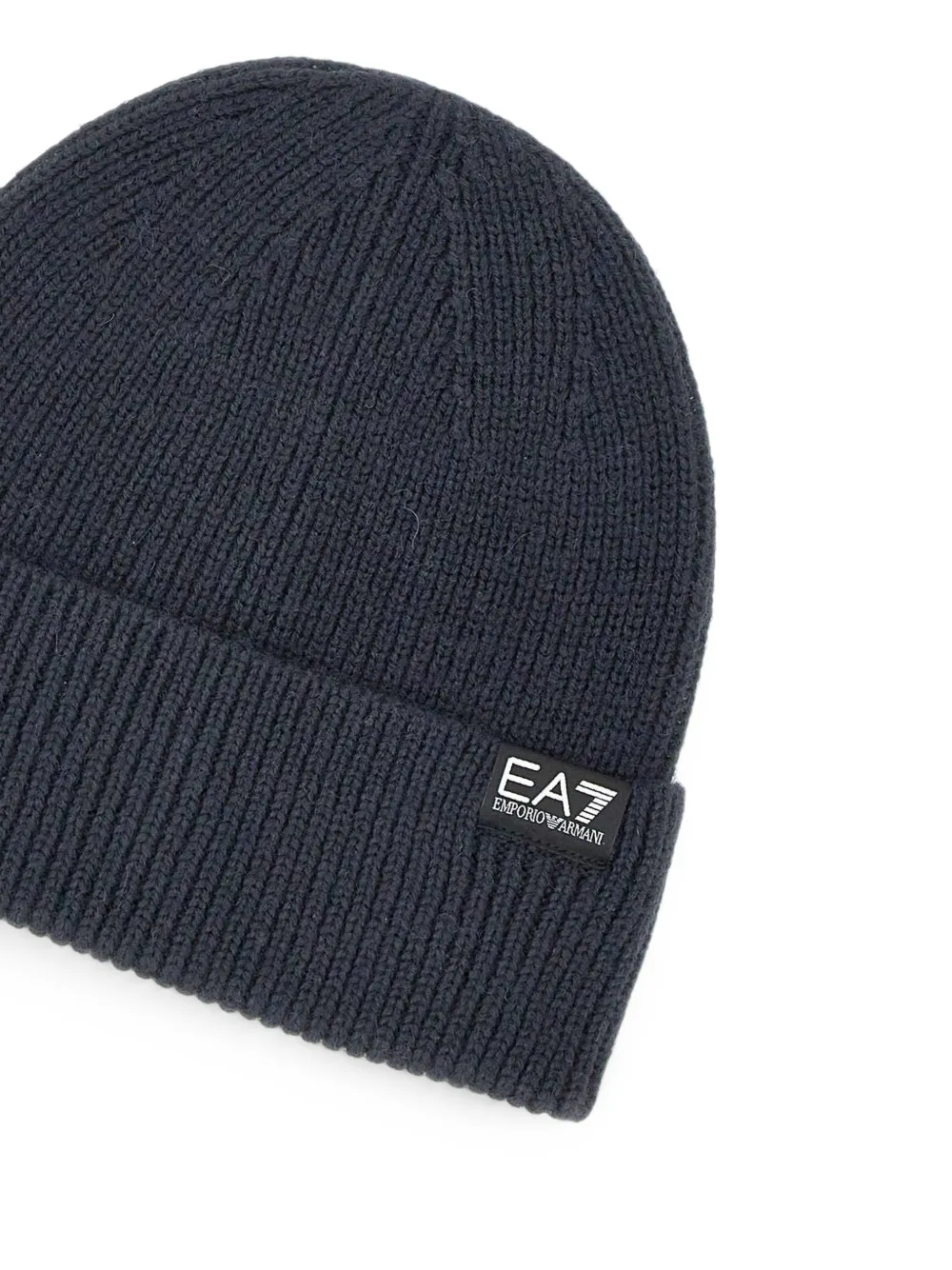 Ea7 Emporio Armani Ribgebreide muts Blauw