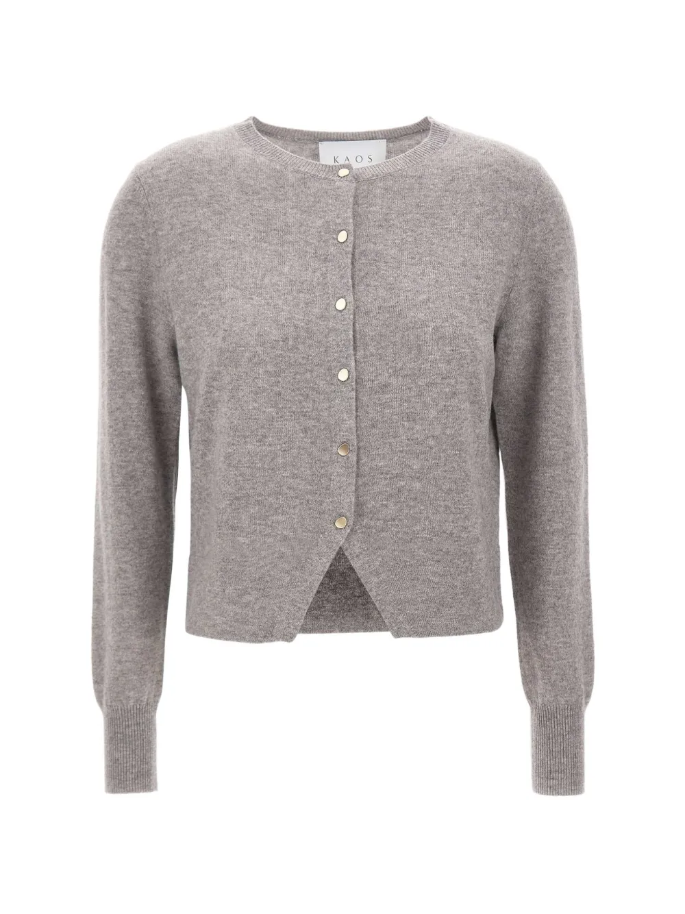 Kaos Button-up Wool Cardigan In Grey