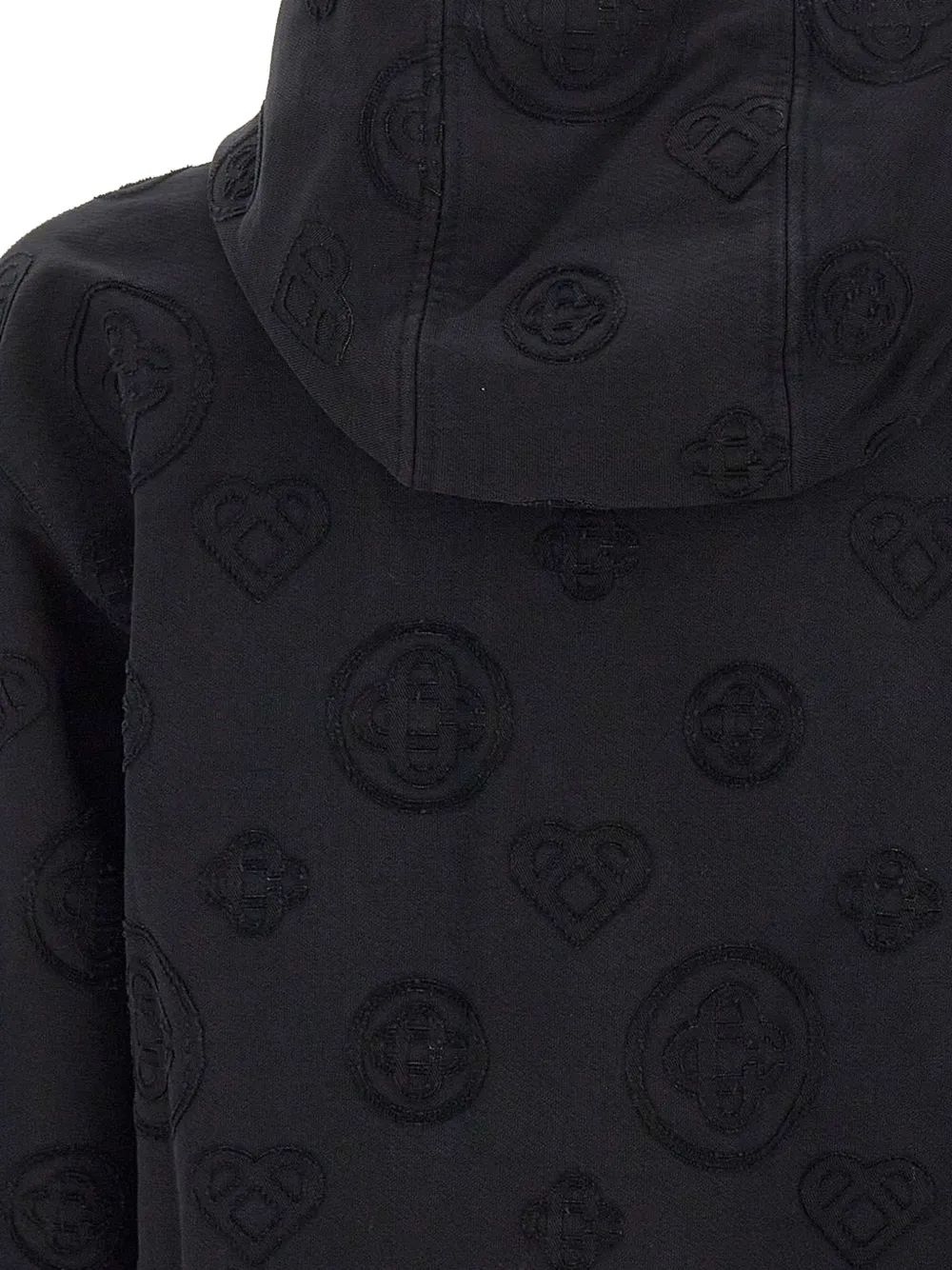 Casablanca Hoodie met rits Zwart