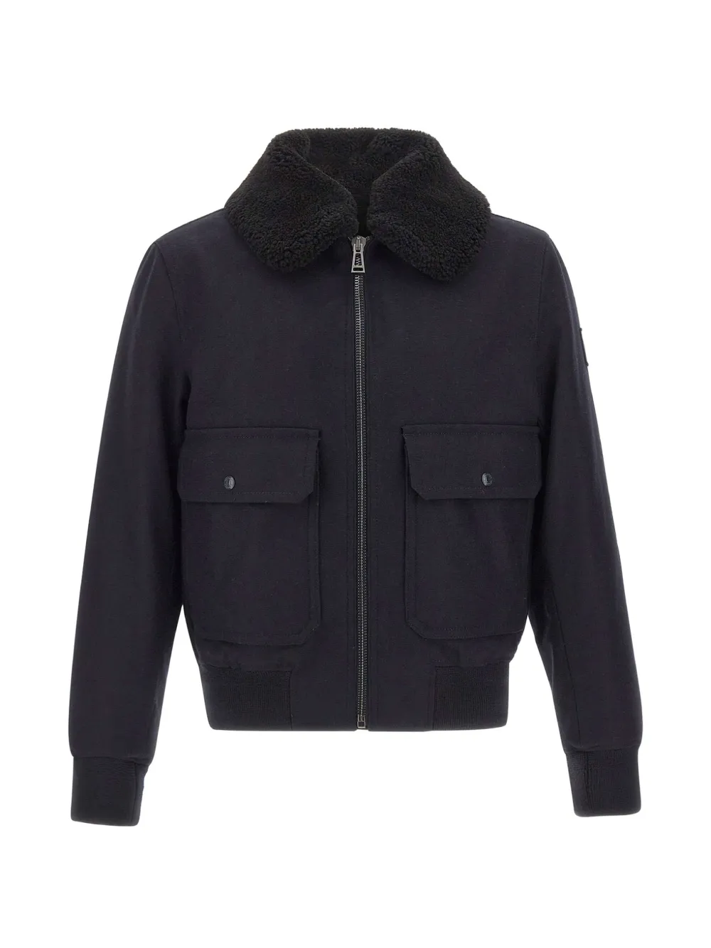 Belstaff Welder shearling-collar bomber jacket - Blu