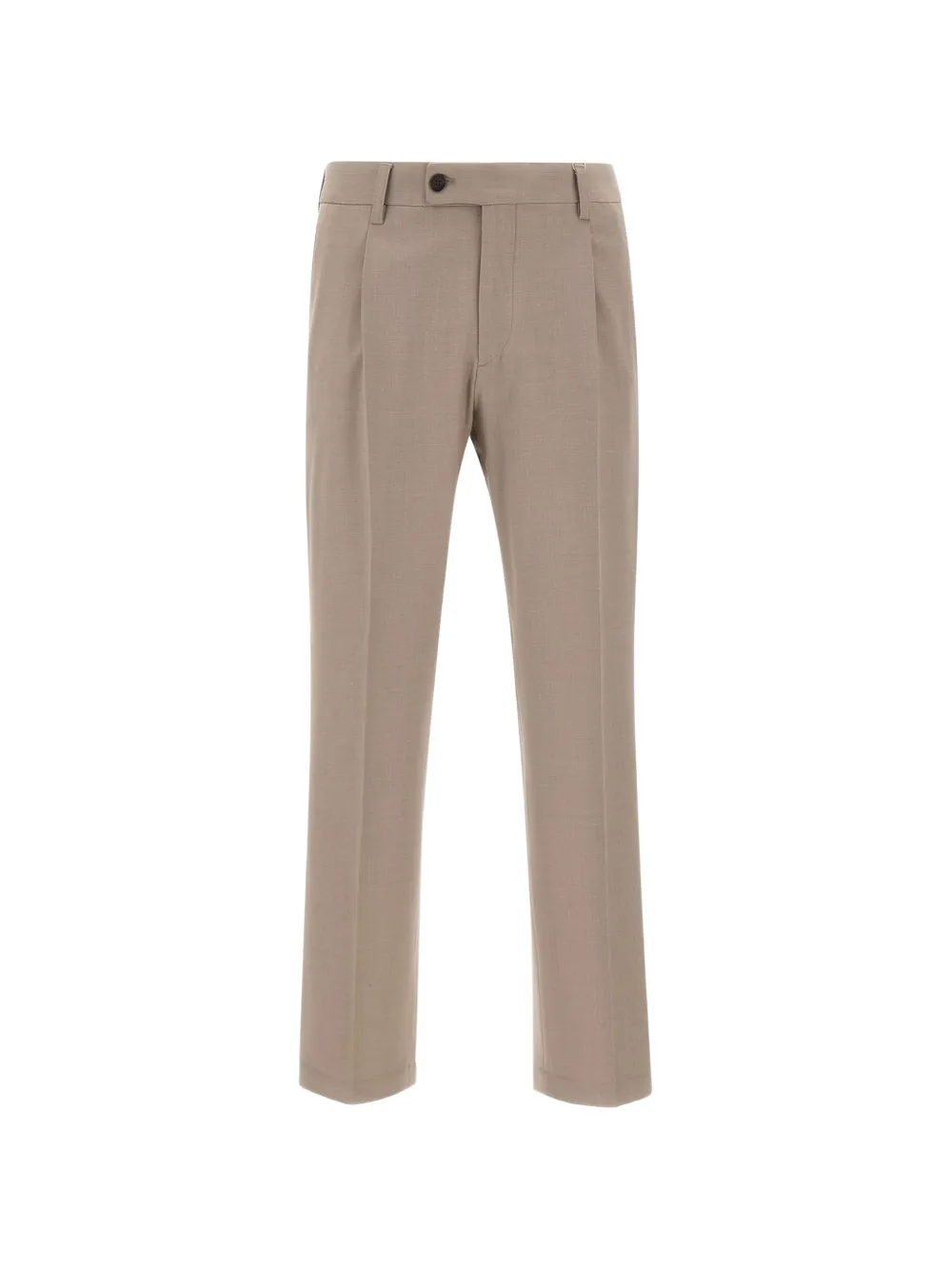 Devore Pleated Straight-leg Trousers In Neutrals
