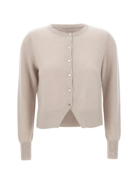 kaos button-up slit-hem cardigan
