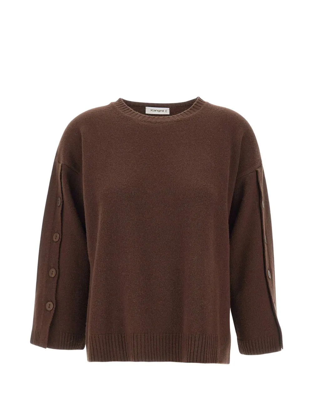 Kangra button-detail crew-neck sweater