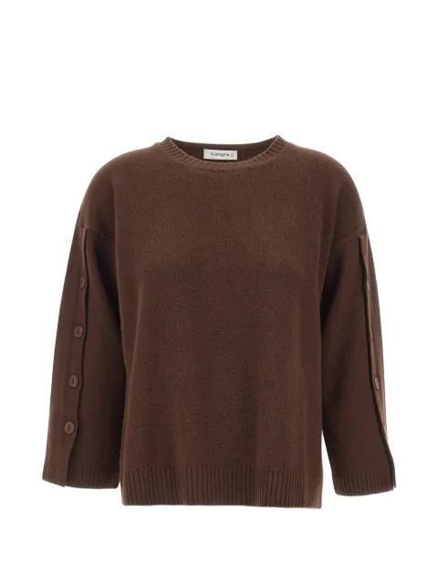 Kangra button-detail crew-neck sweater