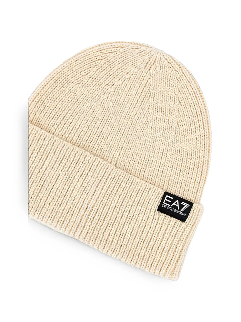 Ea7 Emporio Armani Ribgebreide muts Beige
