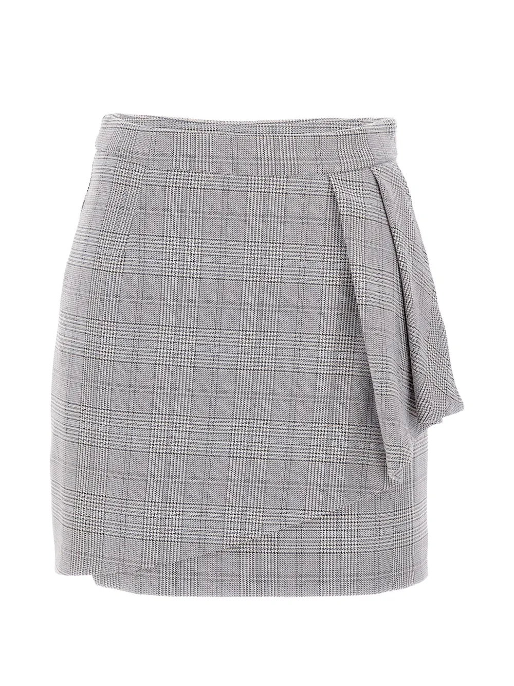 kaos check-pattern ruffled-detail skirt - Grigio