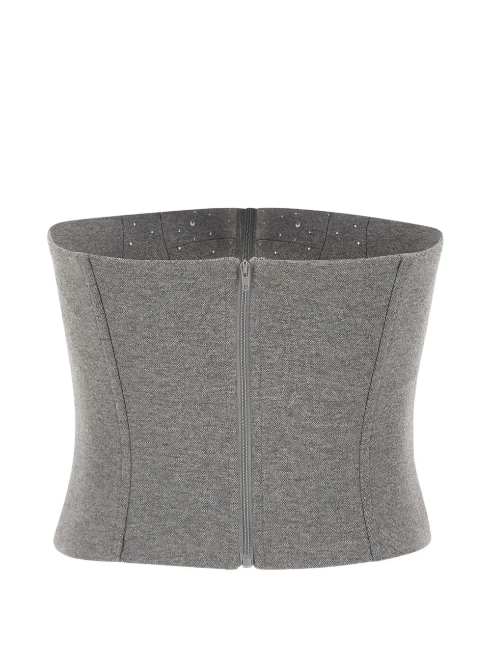 TWENTY FOURHAITCH Quira bustier top verfraaid met stras Grijs