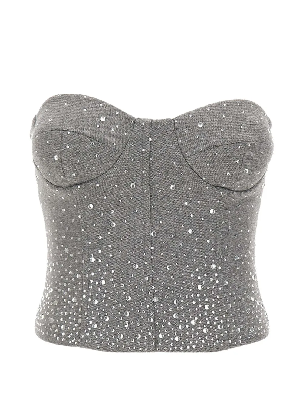 TWENTY FOURHAITCH Quira rhinestone-embellished bustier top