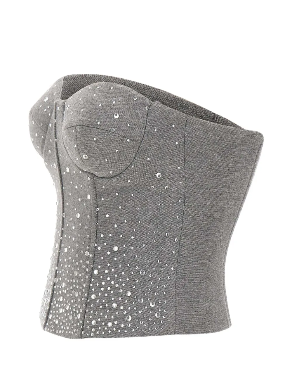TWENTY FOURHAITCH Quira bustier top verfraaid met stras Grijs