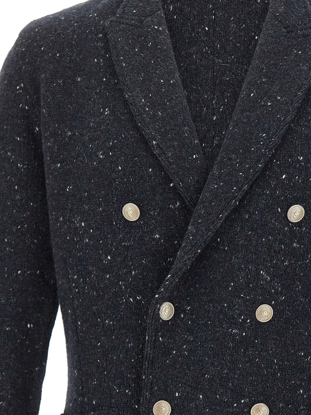Eleventy double-breasted knit blazer Blauw