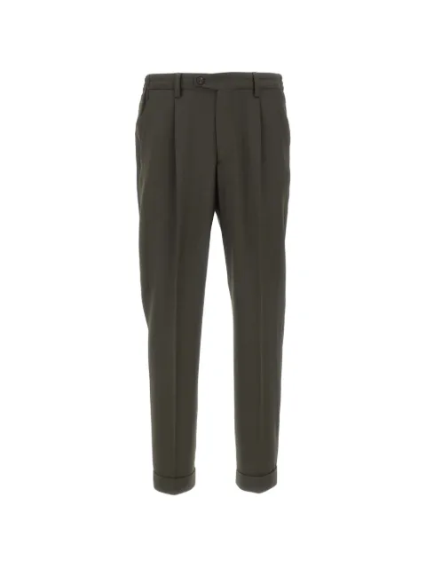 DEVORE micro-texture pleated trousers