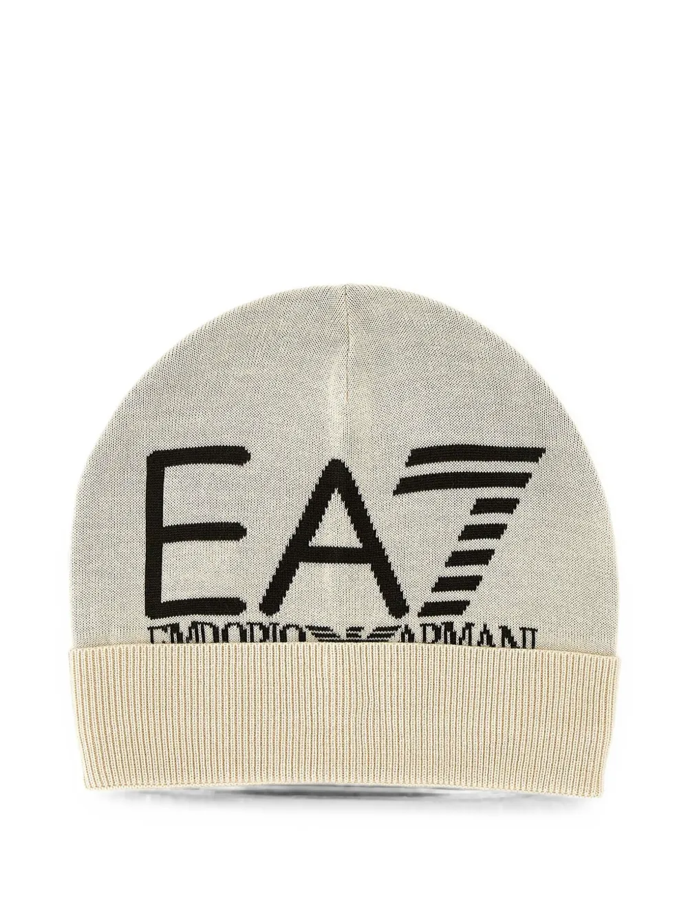Ea7 Logo-jacquard Ribbed-cuff Beanie Hat In Multi