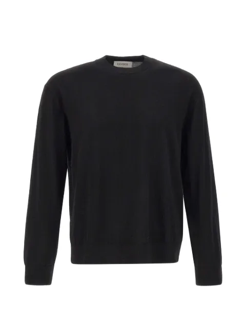 Laneus ribbed-trim merino wool sweater