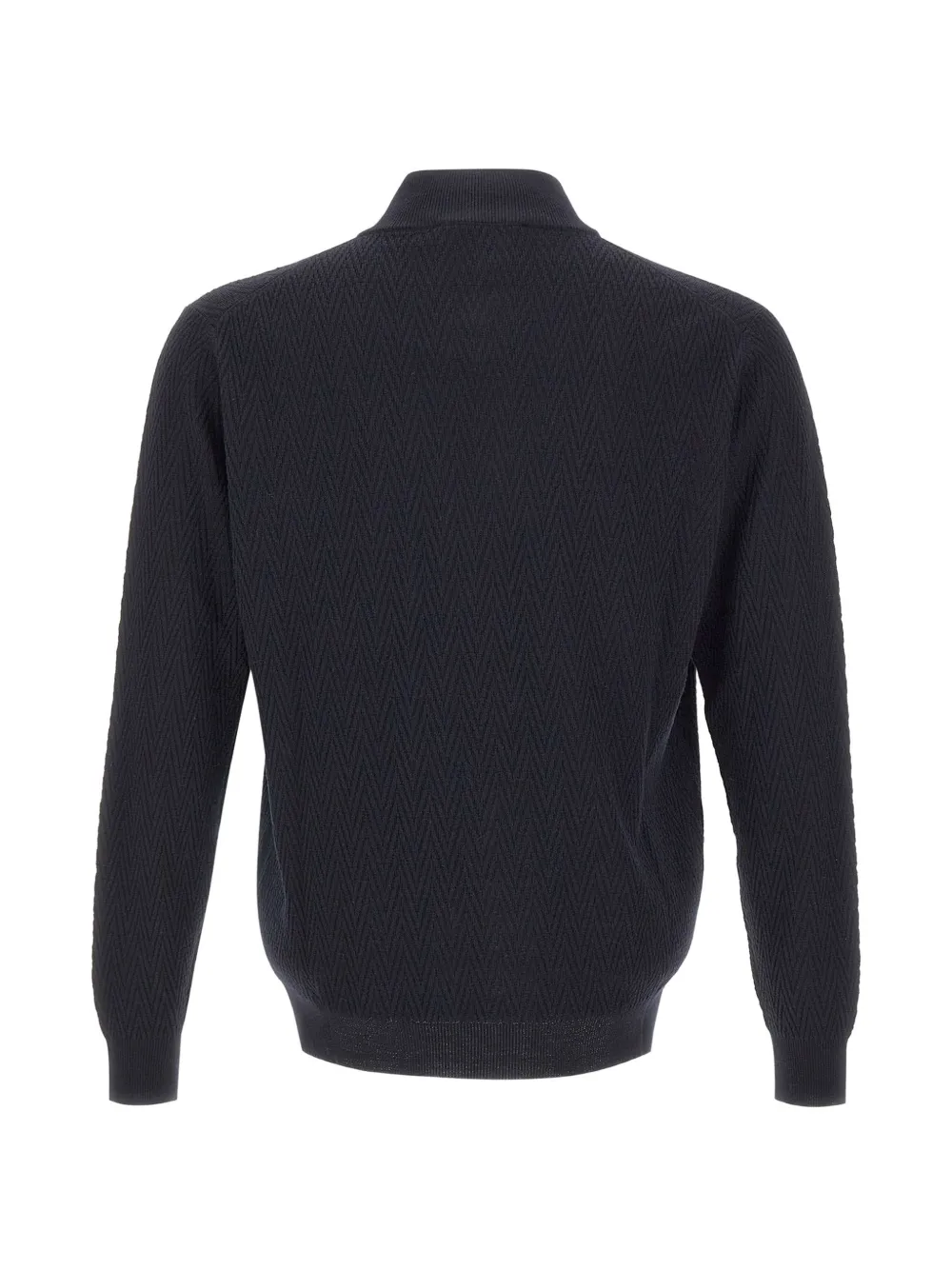 Filippo De Laurentiis Vest met geometrisch patroon en hoge hals Blauw