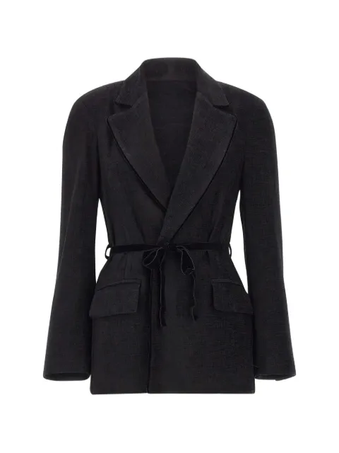 kaos belted suede-effect blazer