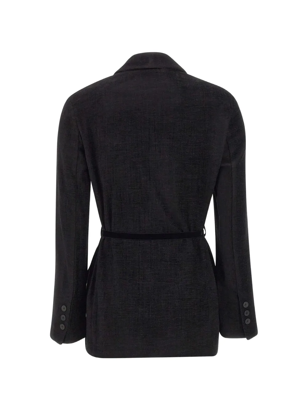 kaos belted suede-effect blazer Zwart