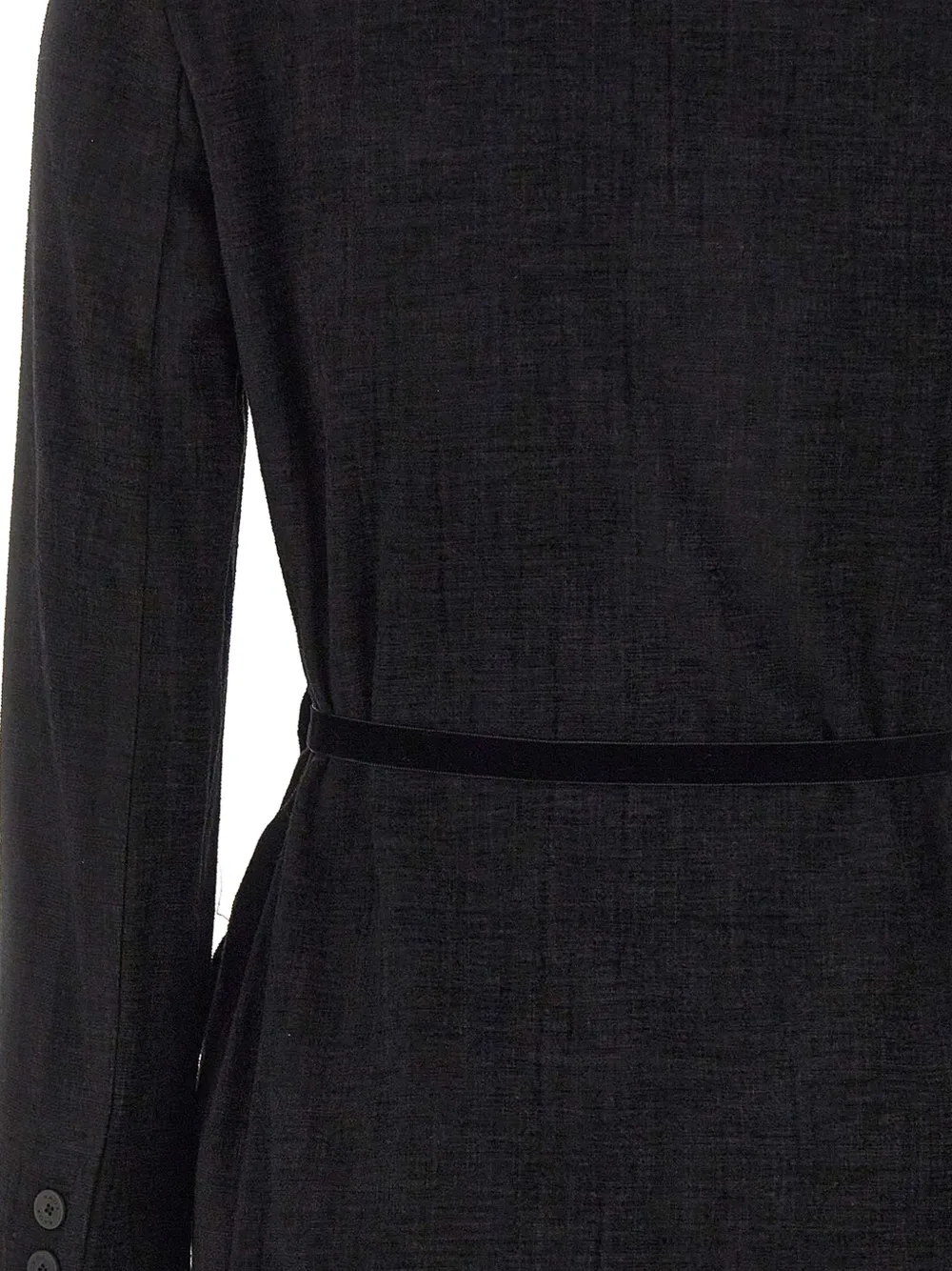 kaos belted suede-effect blazer Zwart