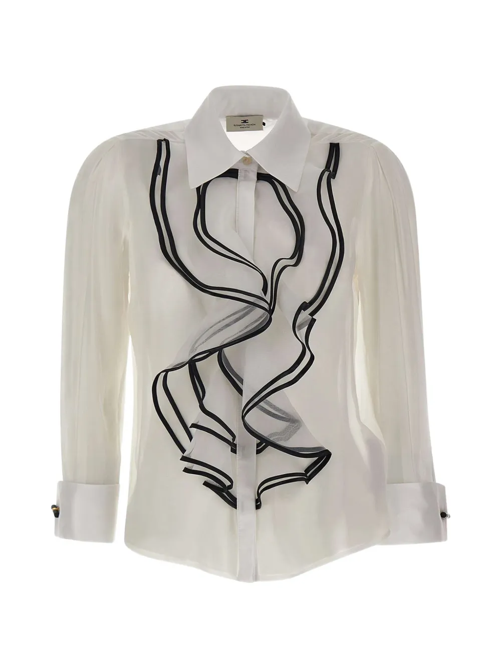 Elisabetta Franchi Ruffled-embellishment Shirt In White