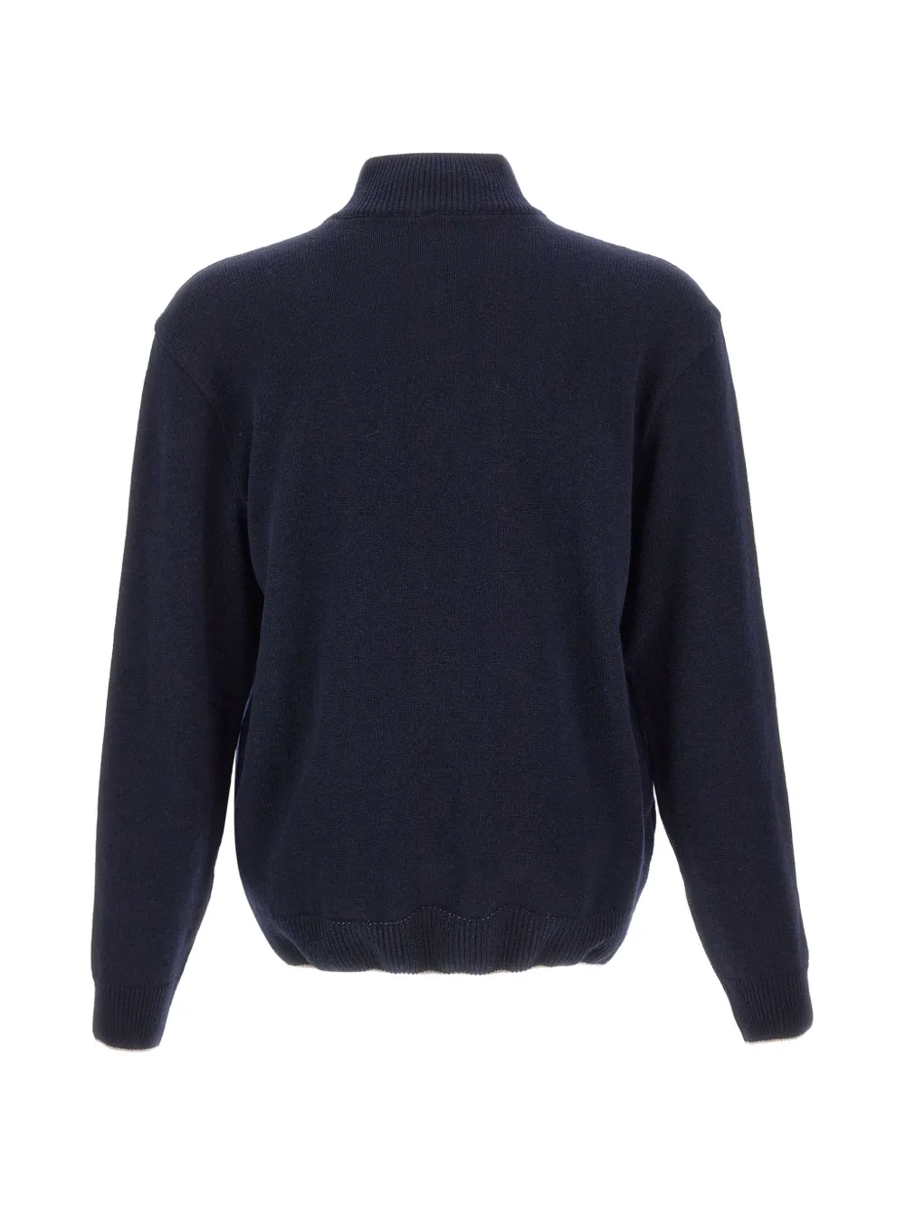 Paul & Shark Trui met contrasterende afwerking en halve rits Blauw