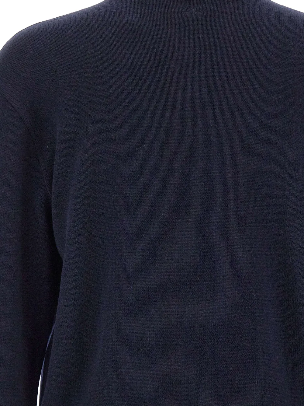 Paul & Shark Trui met contrasterende afwerking en halve rits Blauw
