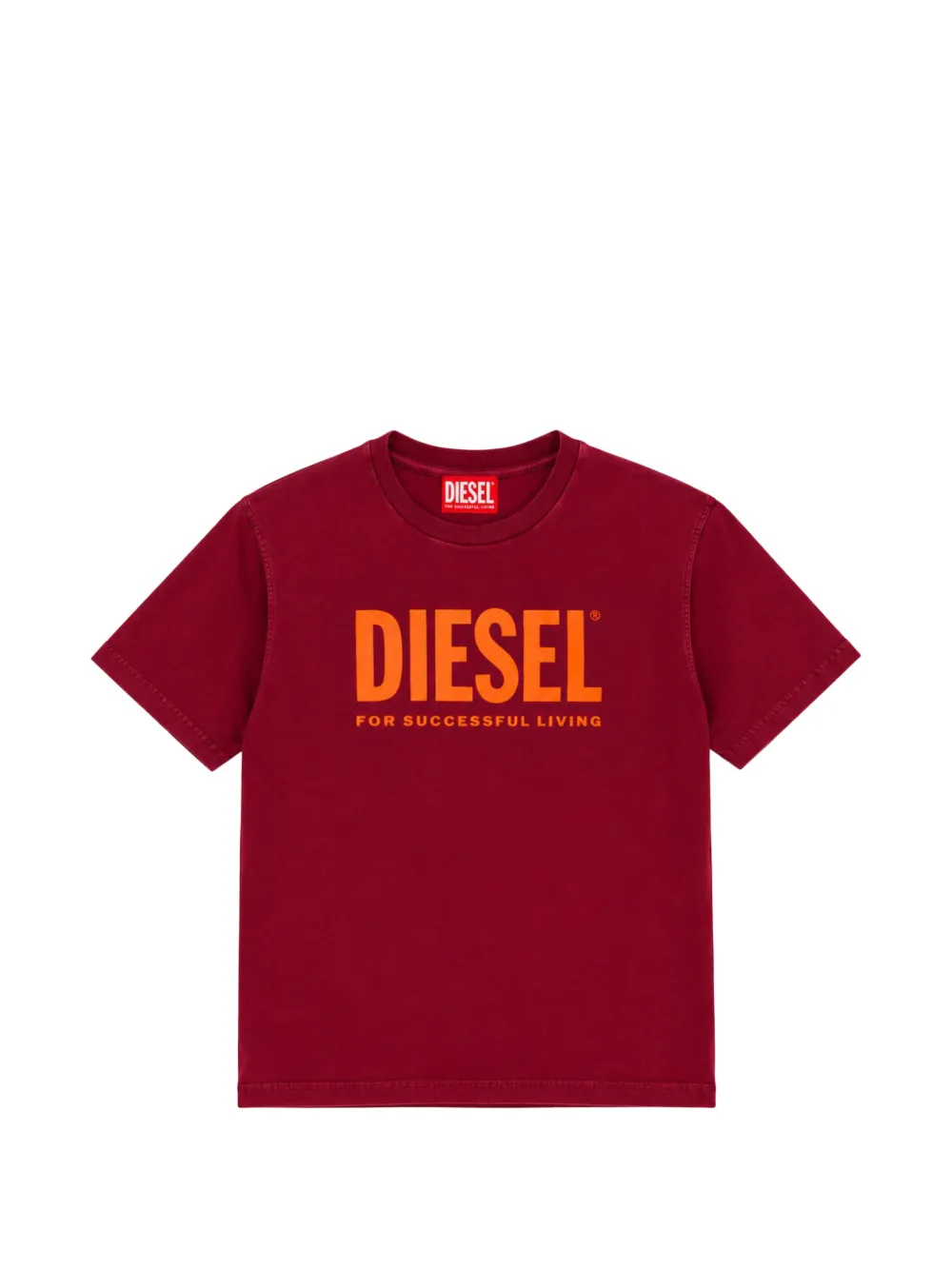 Diesel Kids T-shirt met logoprint Rood