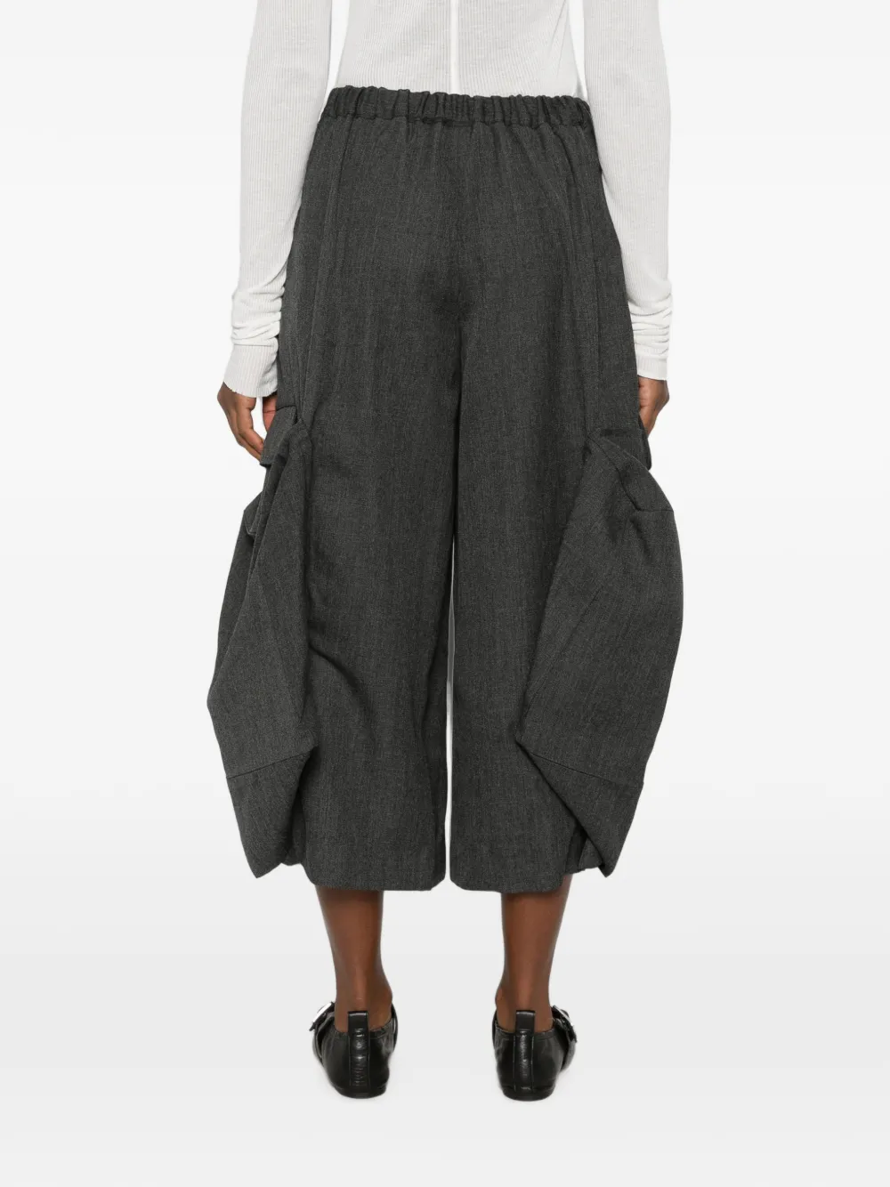 Comme Des Garçons Draped-design Cargo-pocket Trousers in Grey, view 4