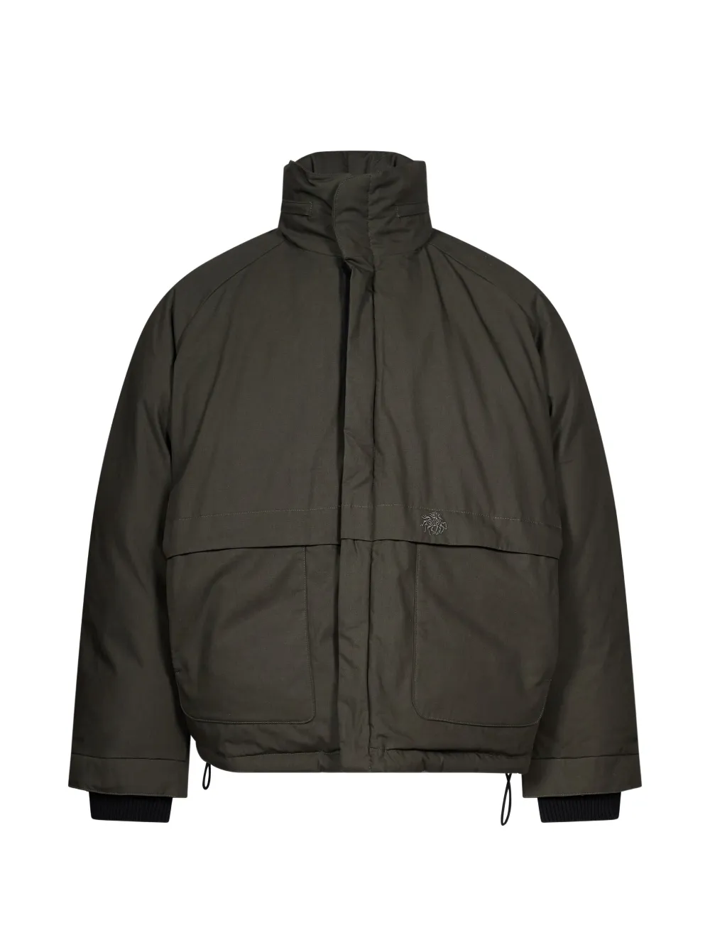RANRA embroidered-logo high-neck padded jacket