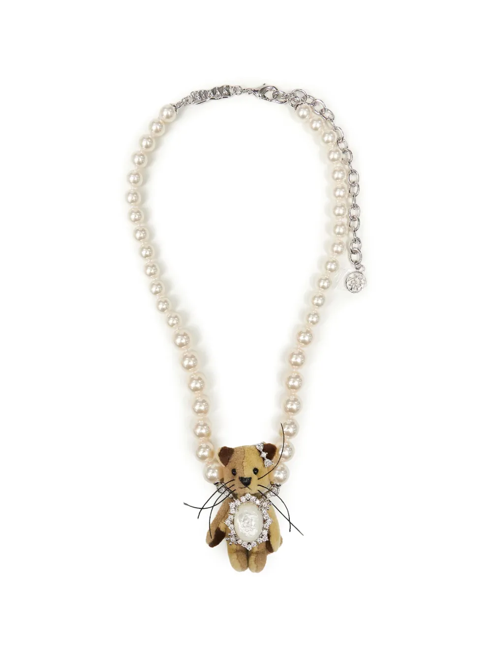 YVMIN Paradise pearl-pendant cat necklace