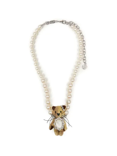 YVMIN Paradise pearl-pendant cat necklace
