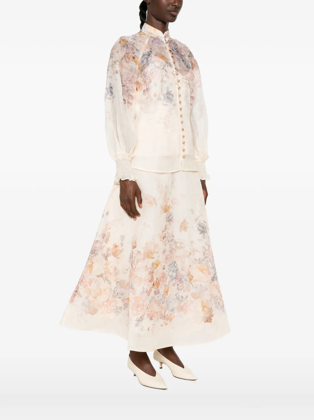 ZIMMERMANN Blouse met bloemenprint Beige