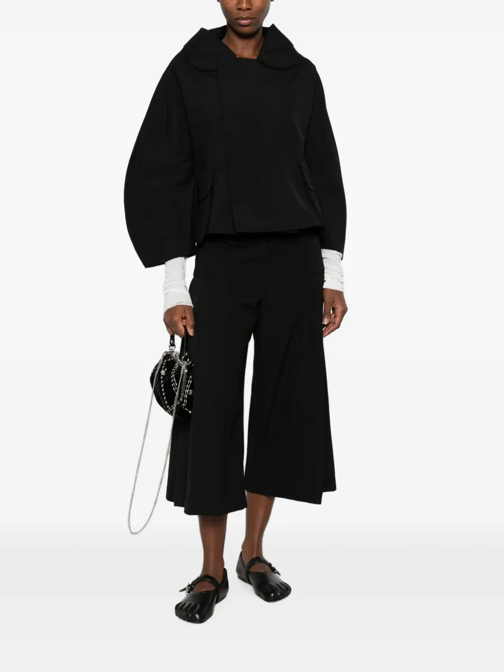 Comme Des Garçons Jack met Peter Pan-kraag Zwart