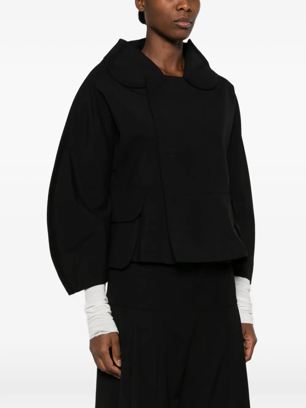 Comme Des Garçons Jack met Peter Pan-kraag Zwart