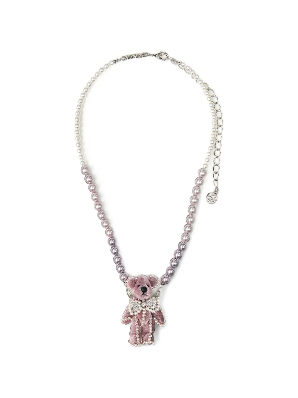 Yvmin Teddy-bear Pearl Necklace In Multi