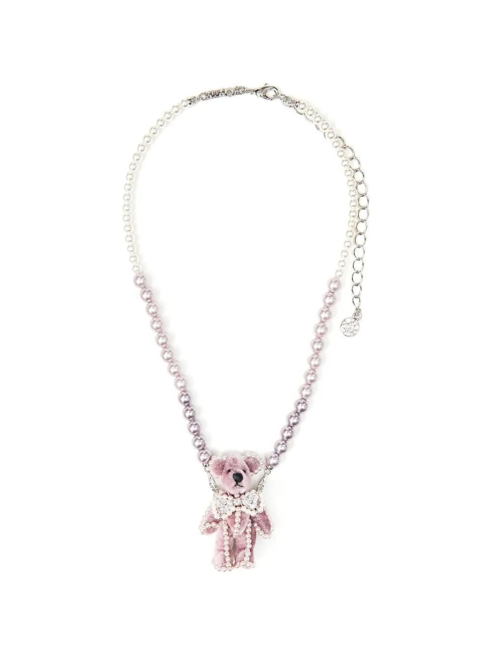 YVMIN teddy-bear pearl necklace - Rosa