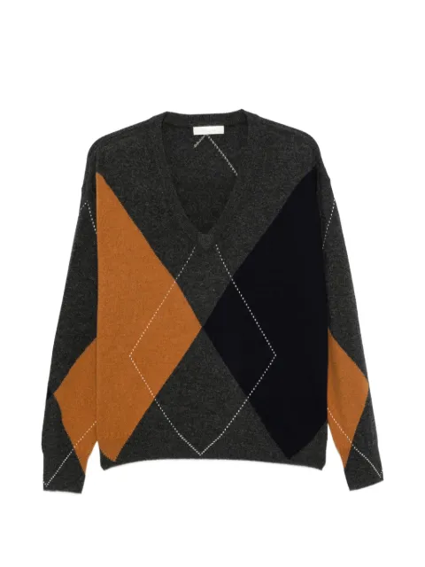 JcSophie Philippa argyle-pattern V-neck sweater