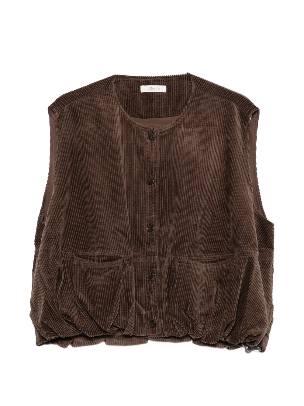 JcSophie Peace corduroy button-up gilet