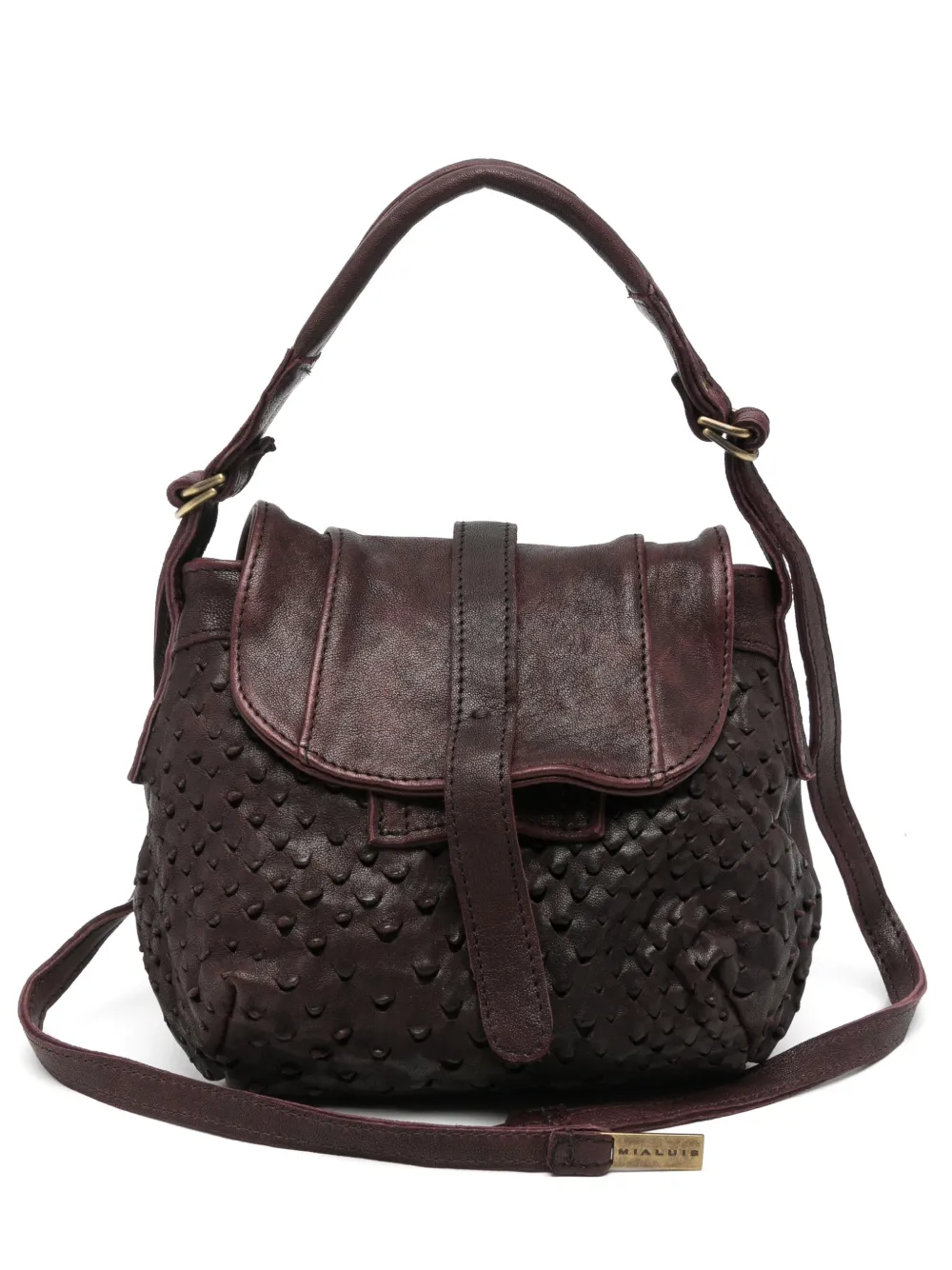 Mialuis mini Do Taipan leather tote bag - Viola
