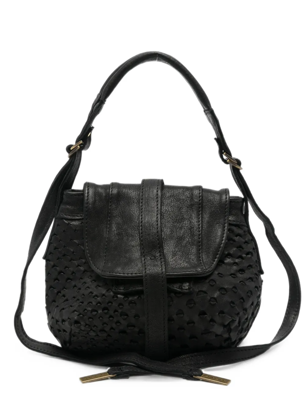 Mialuis mini Do Taipan pleated leather shoulder bag
