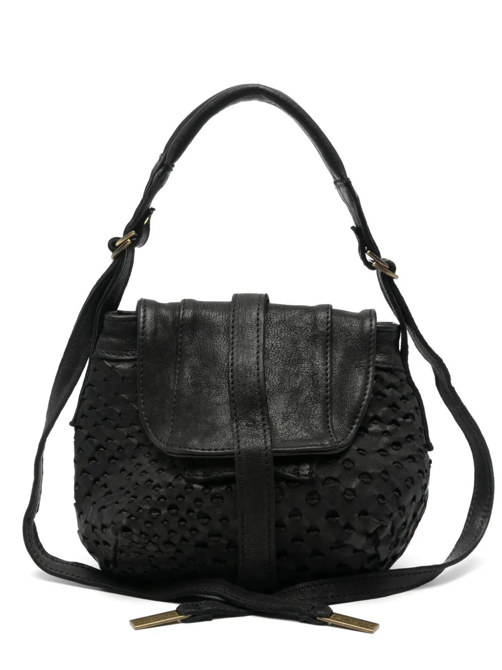 Mialuis mini Do Taipan pleated leather shoulder bag