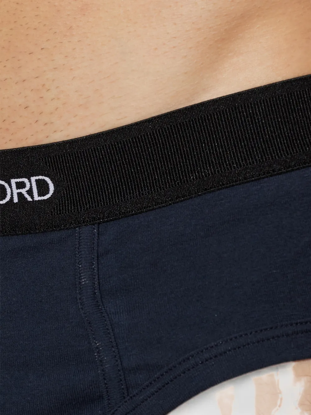TOM FORD Twee slips met logoband Blauw